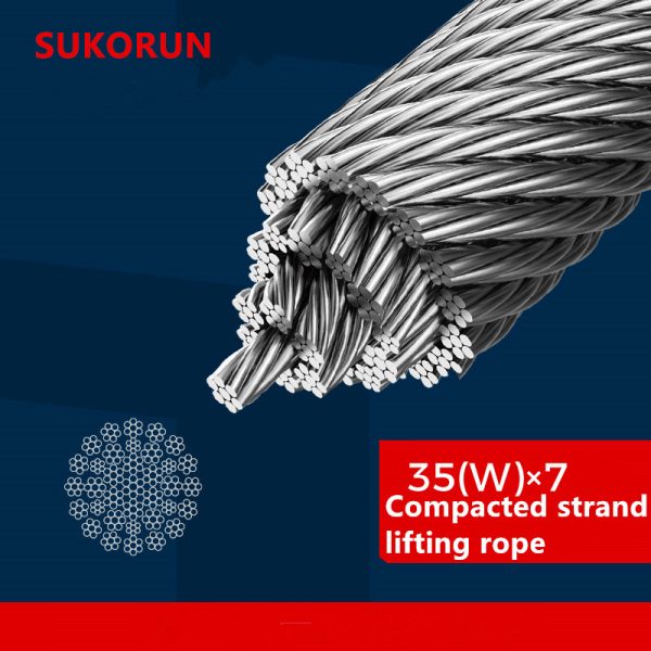 resistant and durable Compaction strand Lifting rope35W X7