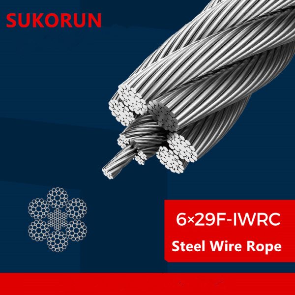 Wear resistant and durable steel wire rope for crane pylon 6X29F-IWRC