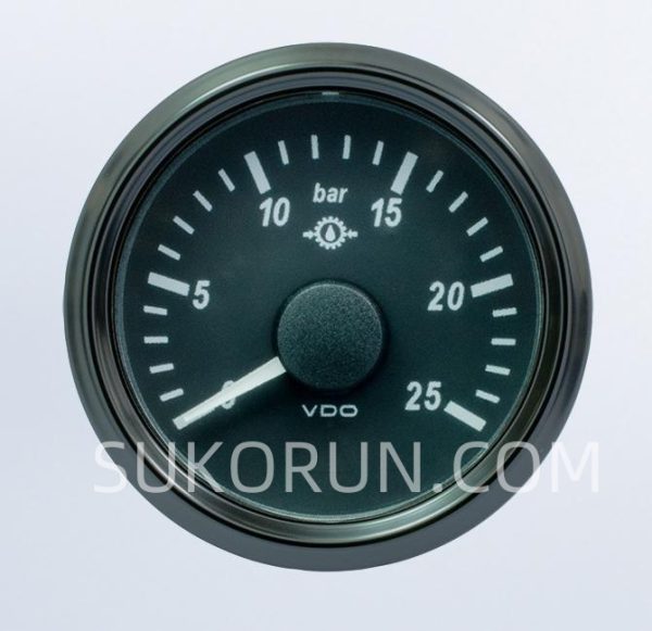 VDO 25bar Gear Oil Pressure Gauge Black 52 Mm 2 1/16in  A2C3833460001/A2C3833170001